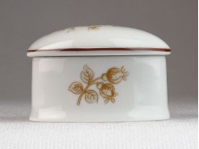Régi Hollóházi porcelán ékszertartó