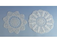 Régi csipke alátét pár 14 cm