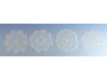 Régi 4 darab csipke alátét 16 cm