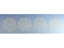 Régi 4 darab csipke alátét 16 cm