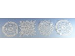 Régi 4 darab csipke alátét 20 cm