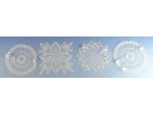 Régi 4 darab csipke alátét 20 cm