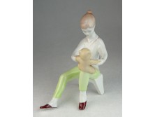 Régi Aquincum porcelán figura 13.5 cm