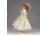 Felöltöztetett porcelán kislány baba 15 cm