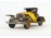 Sárga veterán autó modell 14.5 cm