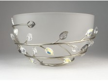 Olasz művészi design üveg tál 18 cm